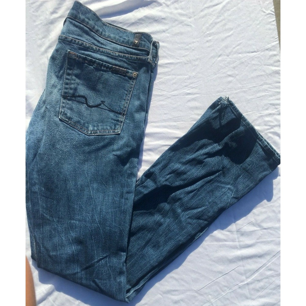 7 For All Mankind Womens Jeans Sz 32 Distressed 32x33 Destroyed USA